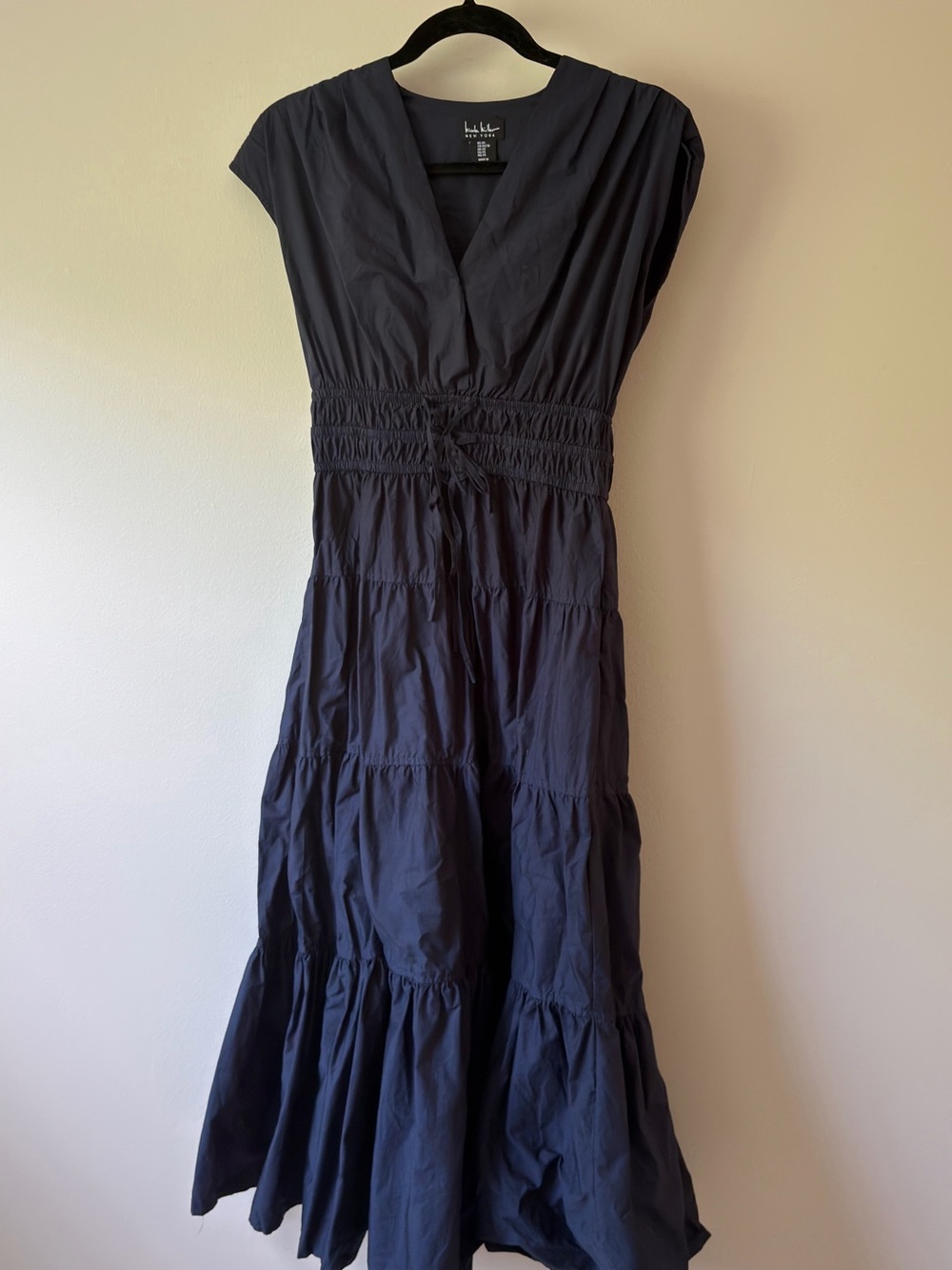 Nicole Miller Navy V Nexk Maxi Dress